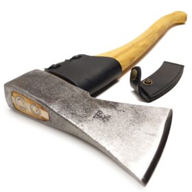 Lesnická sekera - 1000 gramů - 60 cm jasanová násada - kožený kryt - č. 0361
