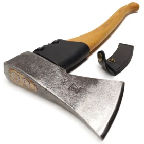 Lesnická sekera - 1000 gramů - 60 cm násada z hikoru USA - kožený kryt - č. 0365